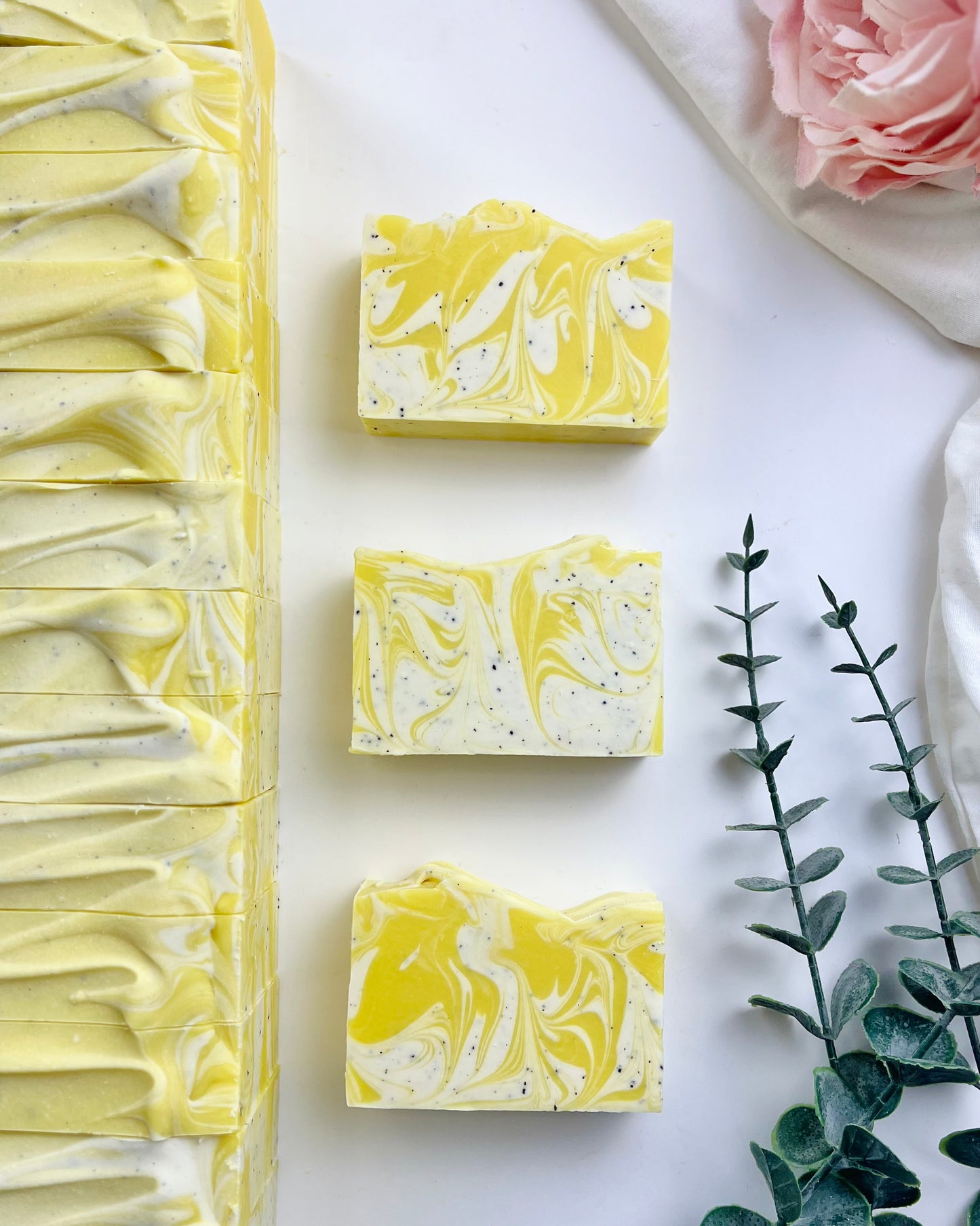 Rise & Shine Lemon Poppy Seed Soap - Energizing Morning Bar