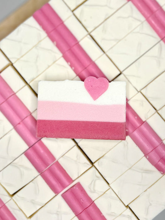 Love Pomegranate Champagne Soap - Romantic Handmade Bar - Graceful Soaps